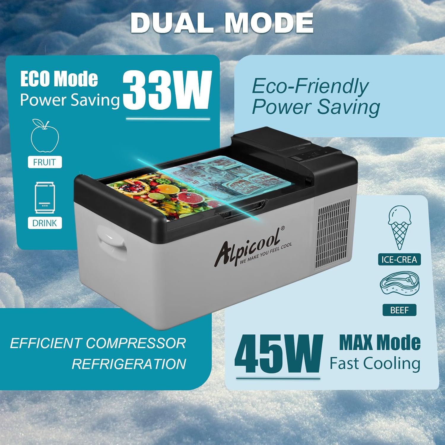 Thumbnail 3 de Alpicool EC20 20L compressor car fridge freezer 🚚