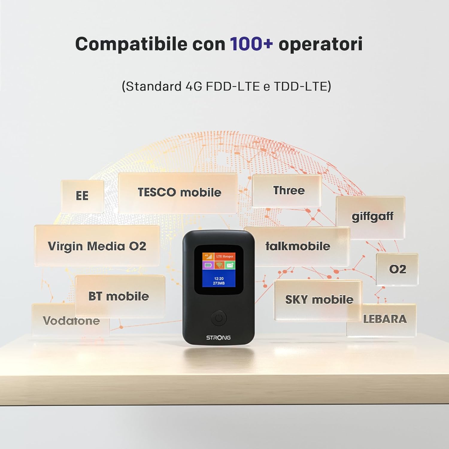 Thumbnail 6 de STRONG 4G AIRSPOT 220: WiFi tascabile 4G LTE con SIM e Power Bank integrato