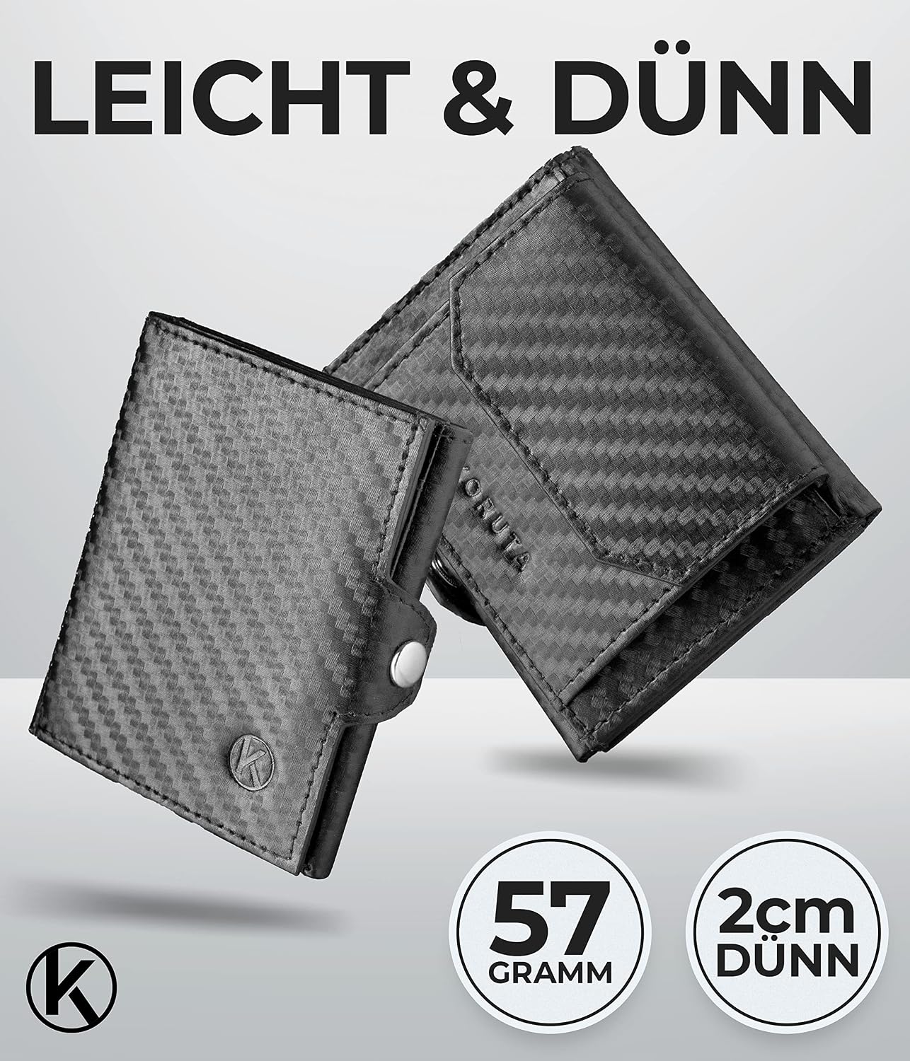 Thumbnail 5 de KORUTA Slim Wallet mit RFID Schutz, 9,5 cm
