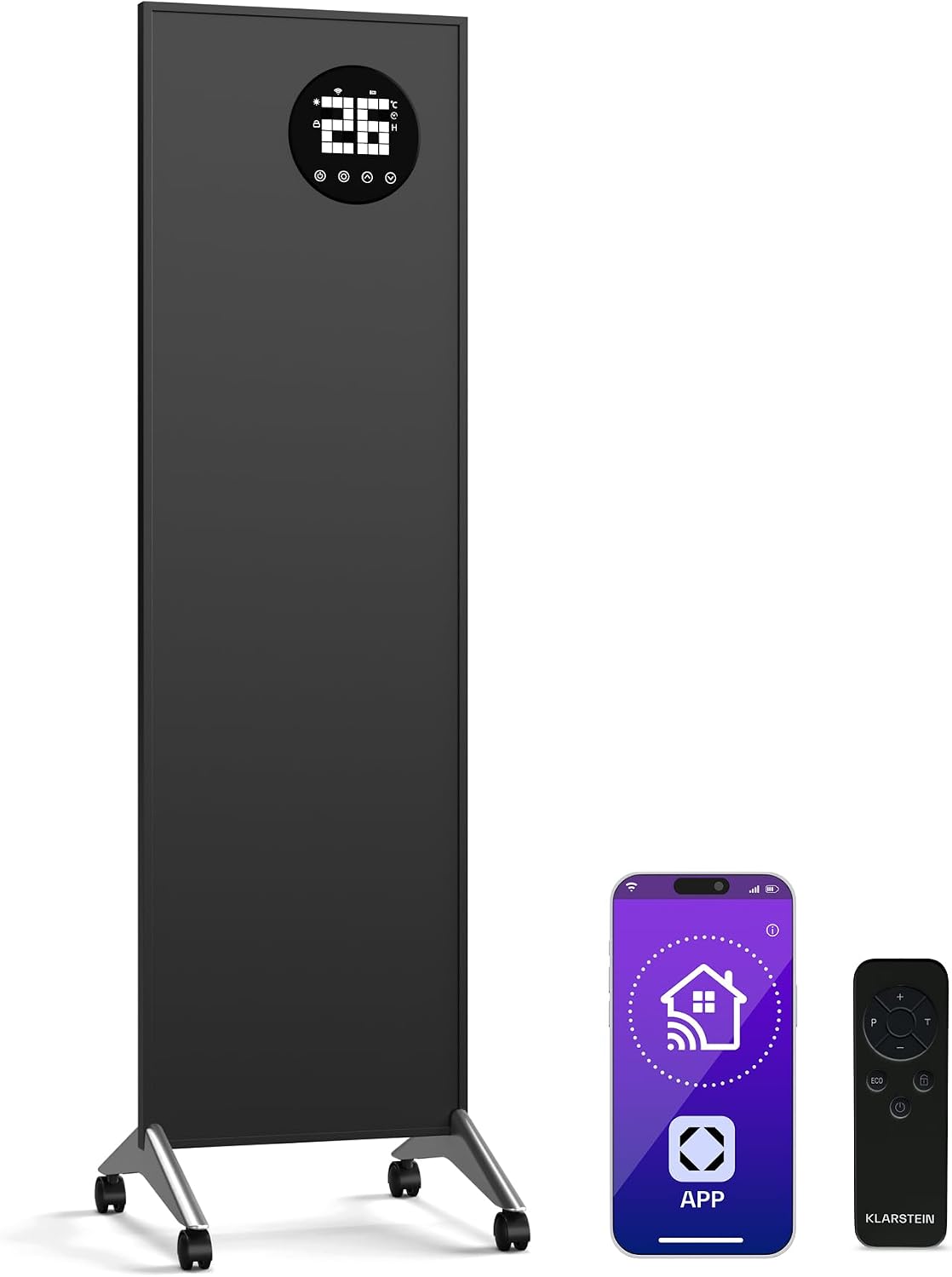 Detalle de Klarstein ACO14_IR_WWBrn_400V grzejnik na podczerwień 400 W, IP24, Wi-Fi