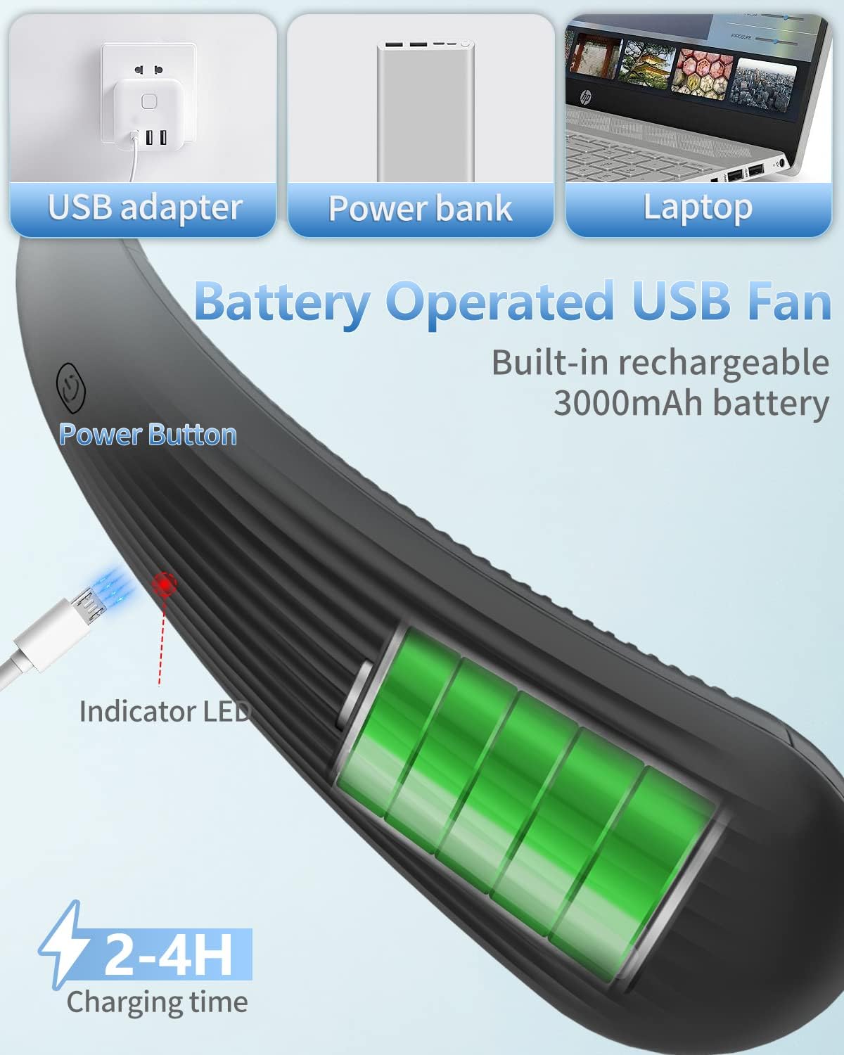 Thumbnail 3 de DDKJ Neck Fans Rechargeable: Bladeless, Hands‑Free Personal Cooling