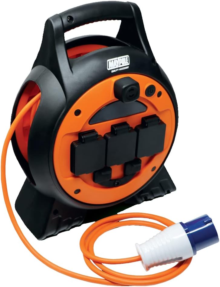 Thumbnail 6 de Maypole 230V 10A Mobile Mains Roller Power Unit with USB and Built-in LED Light