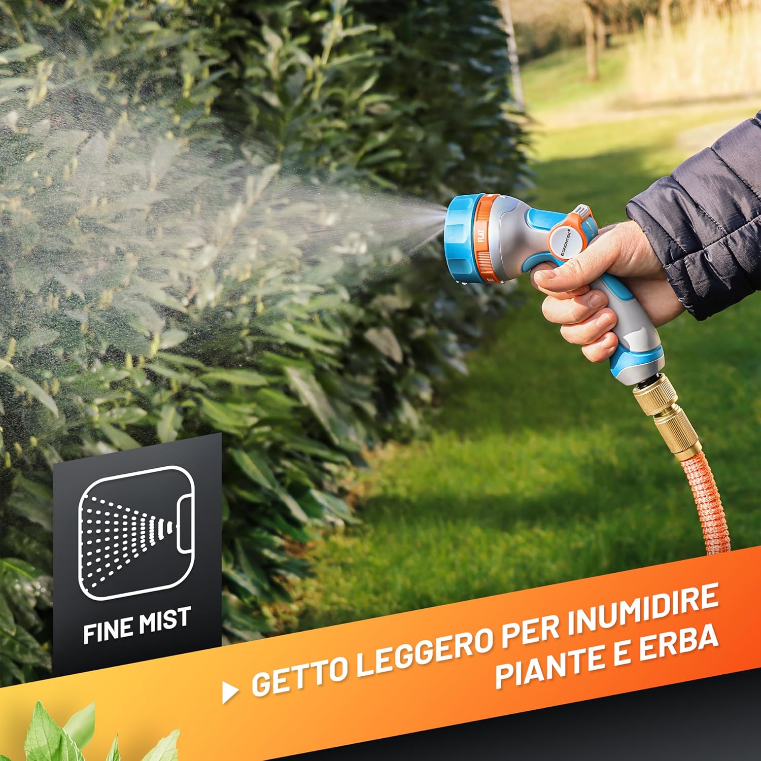 Thumbnail 2 de GRÜNTEK Pistola Irrigazione Acqua Giardino con 5 Spruzzi – Leggera, Ergonomica e Universale