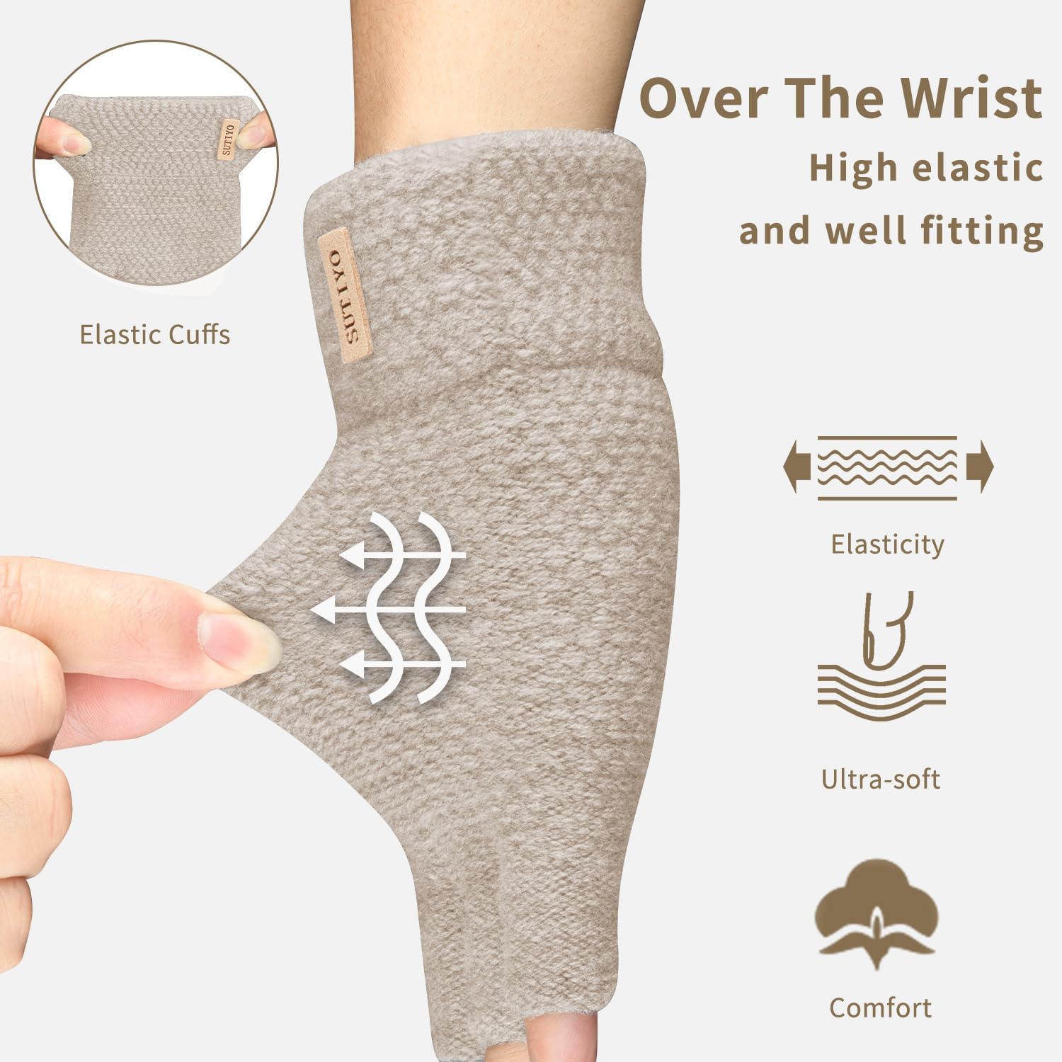 Thumbnail 4 de SUTIYO Fingerless Winter Gloves for Driving