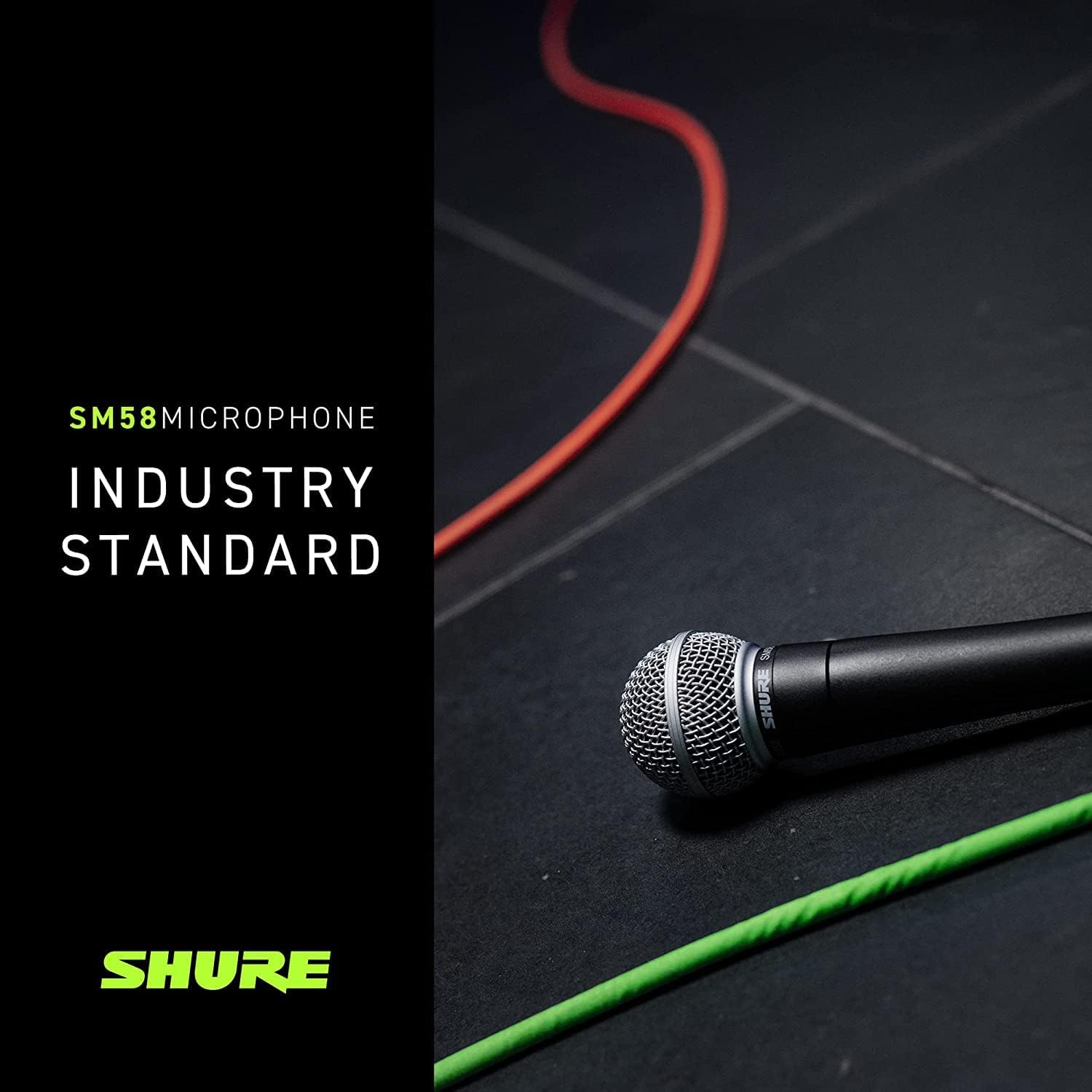 Thumbnail 6 de Shure SM58 Professional Dynamic Vocal Microphone (SM58-CN) with 25-Foot XLR Cable for Live, Studio, Podcasting & Streaming, Black & Silver