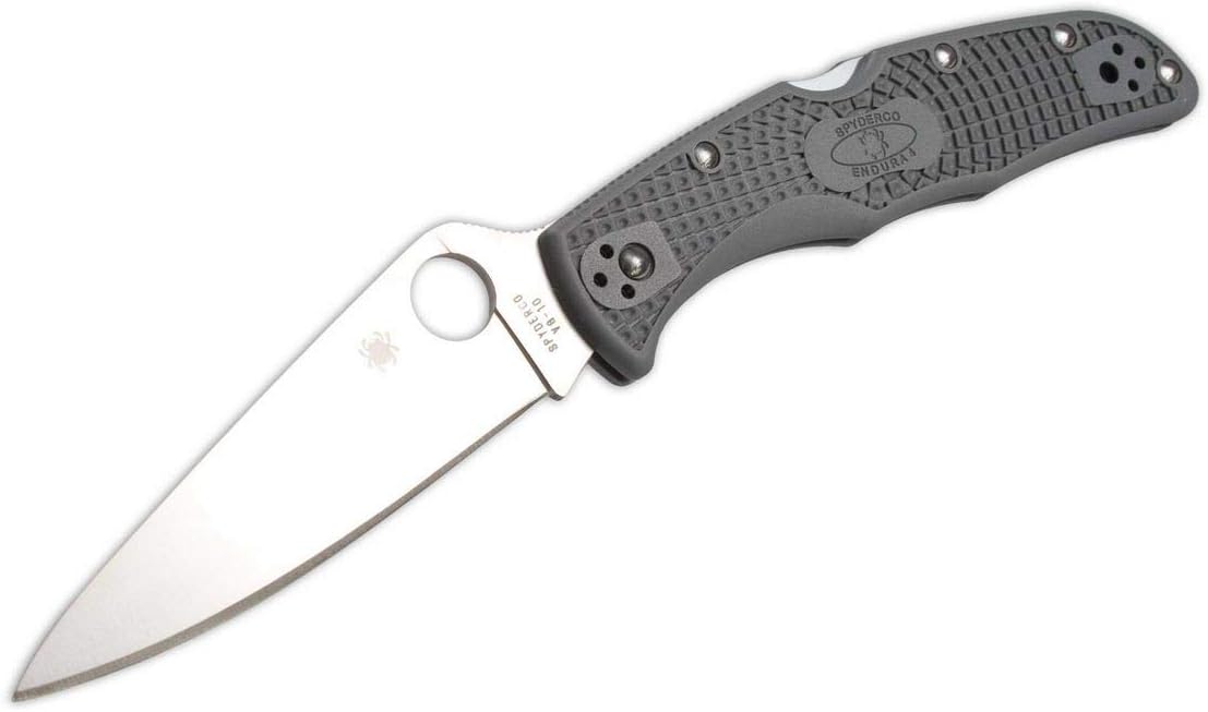 Detalle 2 de Spyderco Endura Flat Ground – nóż składany VG-10, zielona rękojeść FRN