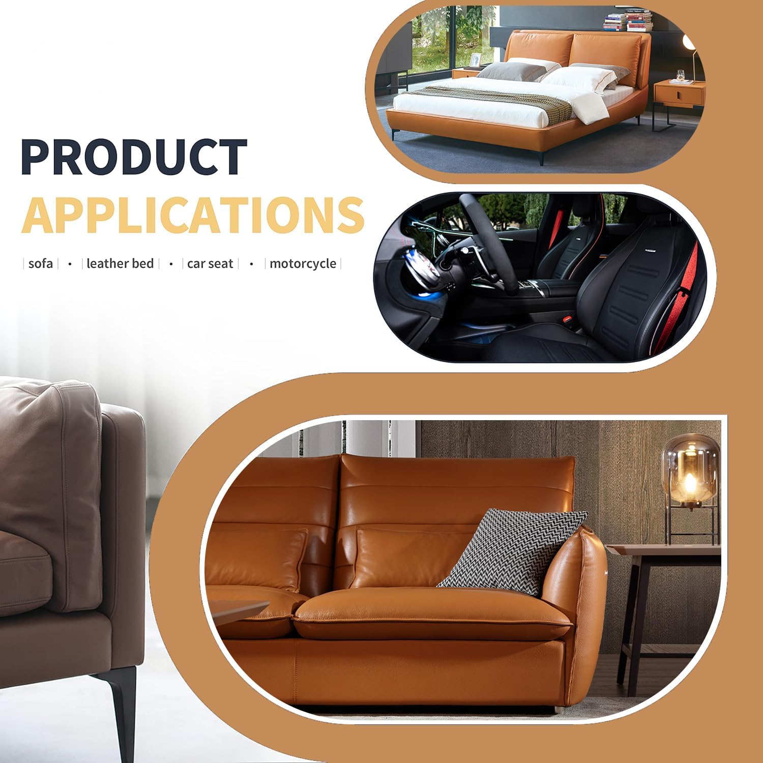 Thumbnail 2 de RggEyy Leder Reparatur Set Rot – selbstklebende Lederflicken für Kunstleder & Möbel