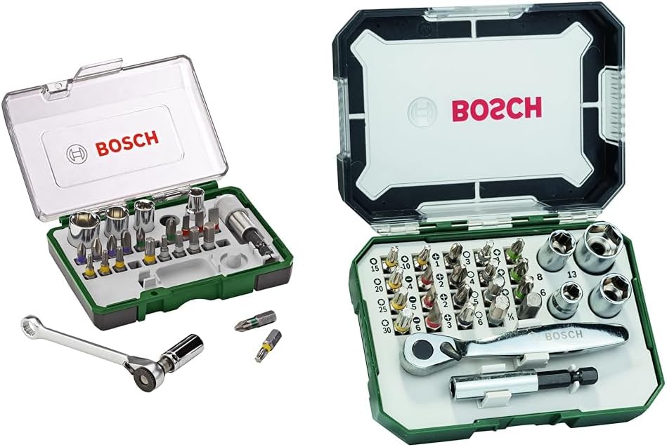 Thumbnail 6 de Bosch 27tlg. Schrauberbit- & Ratschen-Set mit farbcodierten Bits (1/4" Außensechskant)