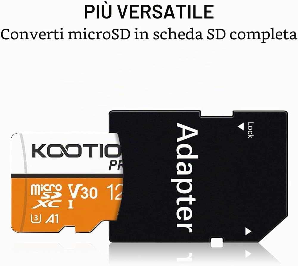 Thumbnail 6 de KOOTION Scheda di Memoria 128GB Micro SDXC U3 A1 V30: velocità reali, affidabilità e versatilità per ogni dispositivo