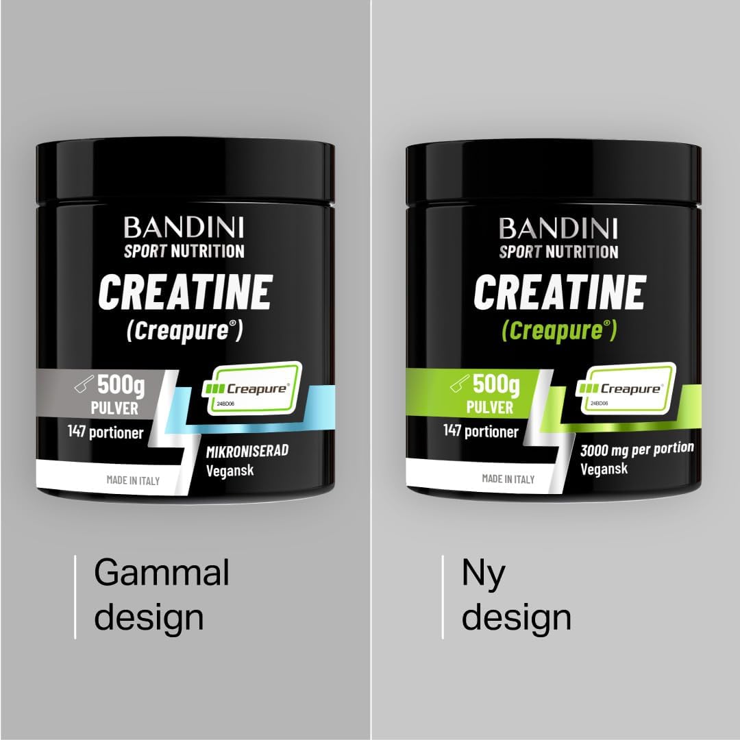 Detalle de BANDINI® CREAPURE® kreatinmonohydrat, 500 g med doseringsmått