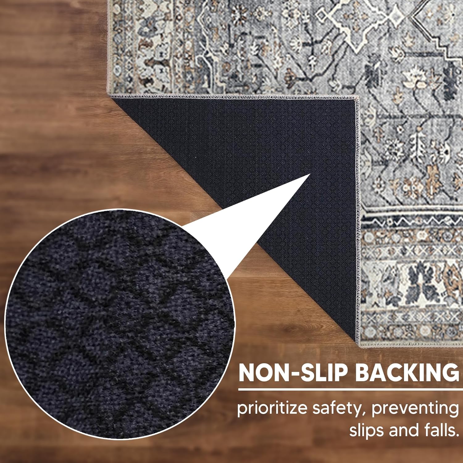 Detalle de Keen Home Design 30"x84" Rug – Machine Washable Runner with Non-Slip Backing