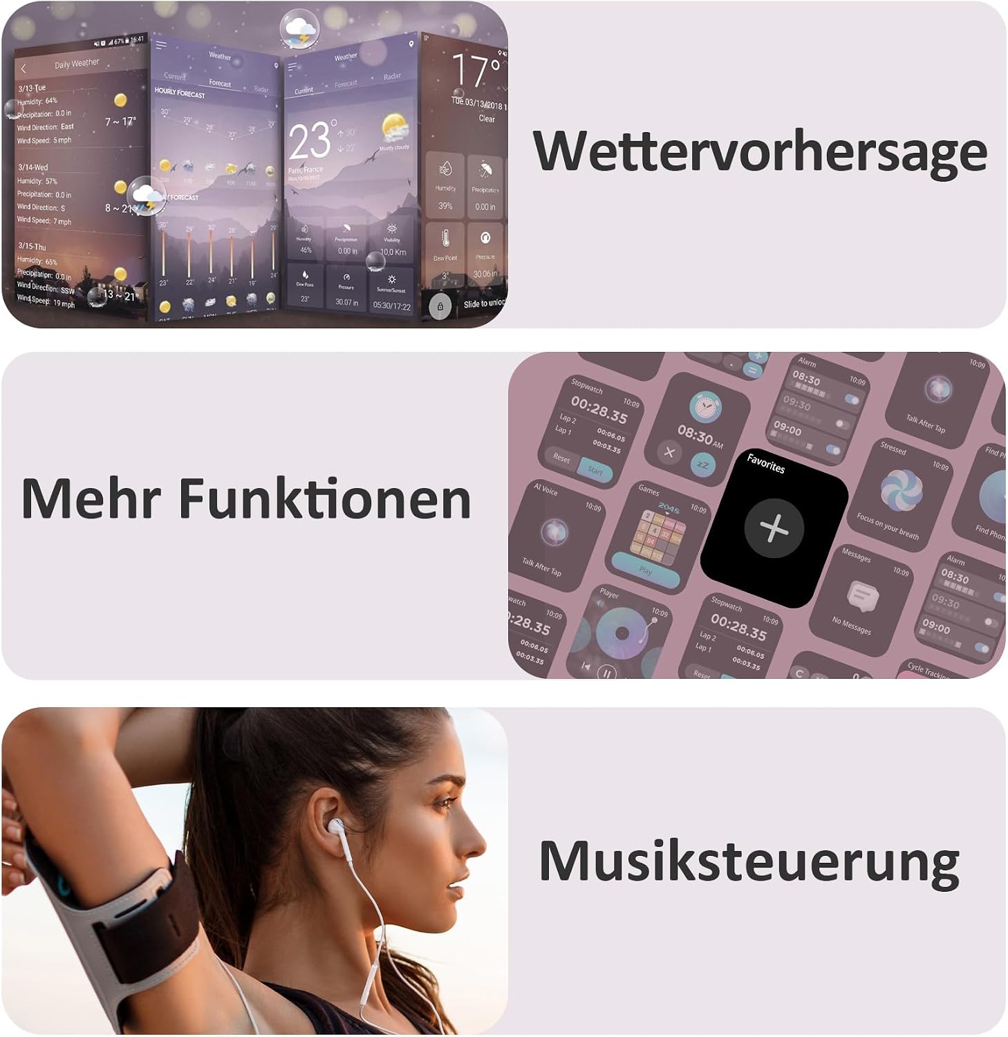Detalle 2 de Blackview Smartwatch – Alltagstaugliche Smartwatch mit Telefonfunktion und 100+ Sportmodi