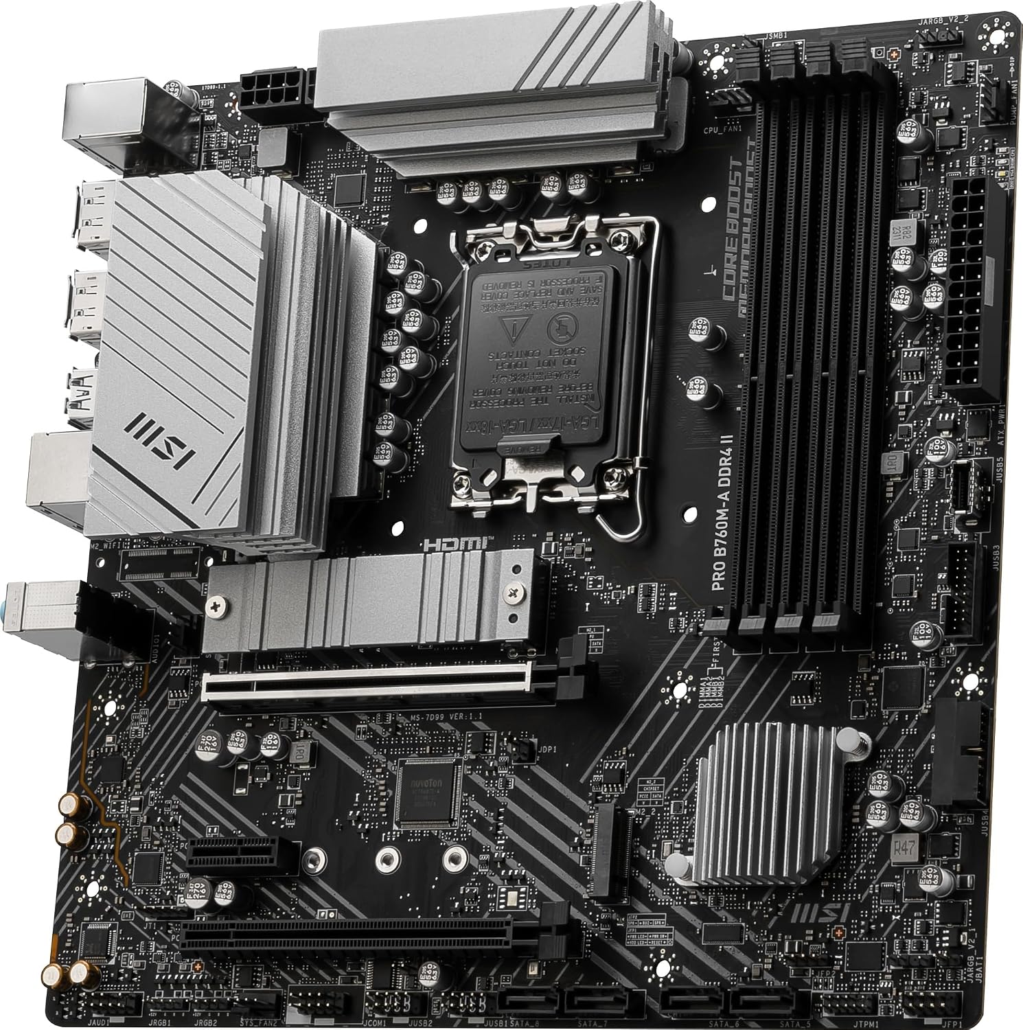 Detalle de MSI motherboard B760M-A DDR4 II