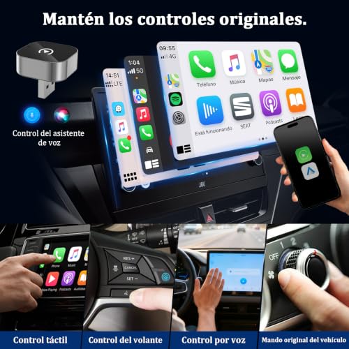 Thumbnail 1 de BSTOEM Adaptador inalámbrico 2 en 1 para CarPlay/Android Auto (Tipo-C/USB-A)