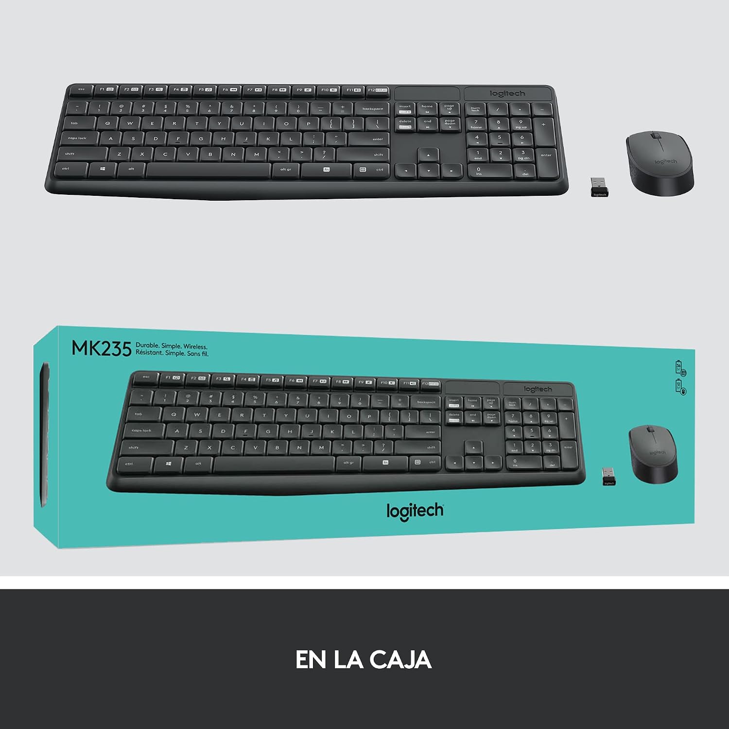 Thumbnail 5 de Logitech MK235 Combo: Teclado y Ratón Inalámbricos para Windows, conectividad 2,4 GHz y batería de larga duración