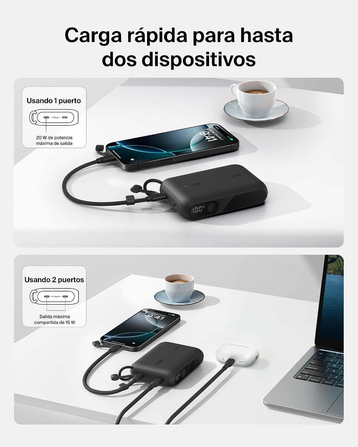 Detalle 2 de Belkin Power Bank 10000mAh 20W