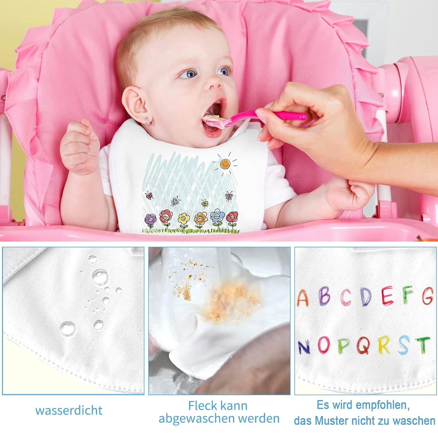 Thumbnail 5 de Faburo 12 Baby Lätzchen 20×24 cm