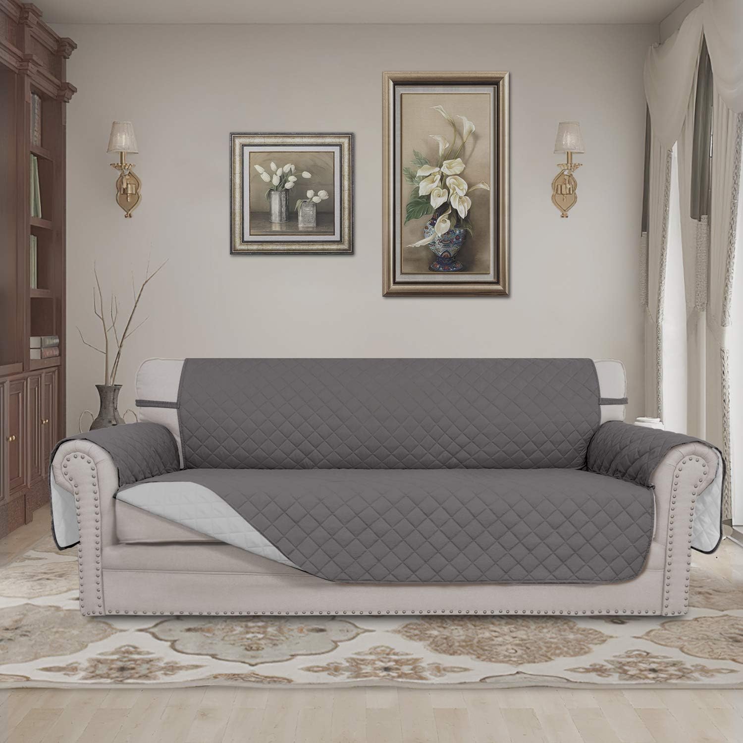 Detalle 2 de Easy-Going Reversible Couch Cover for 3-Cushion Sofa ⚙