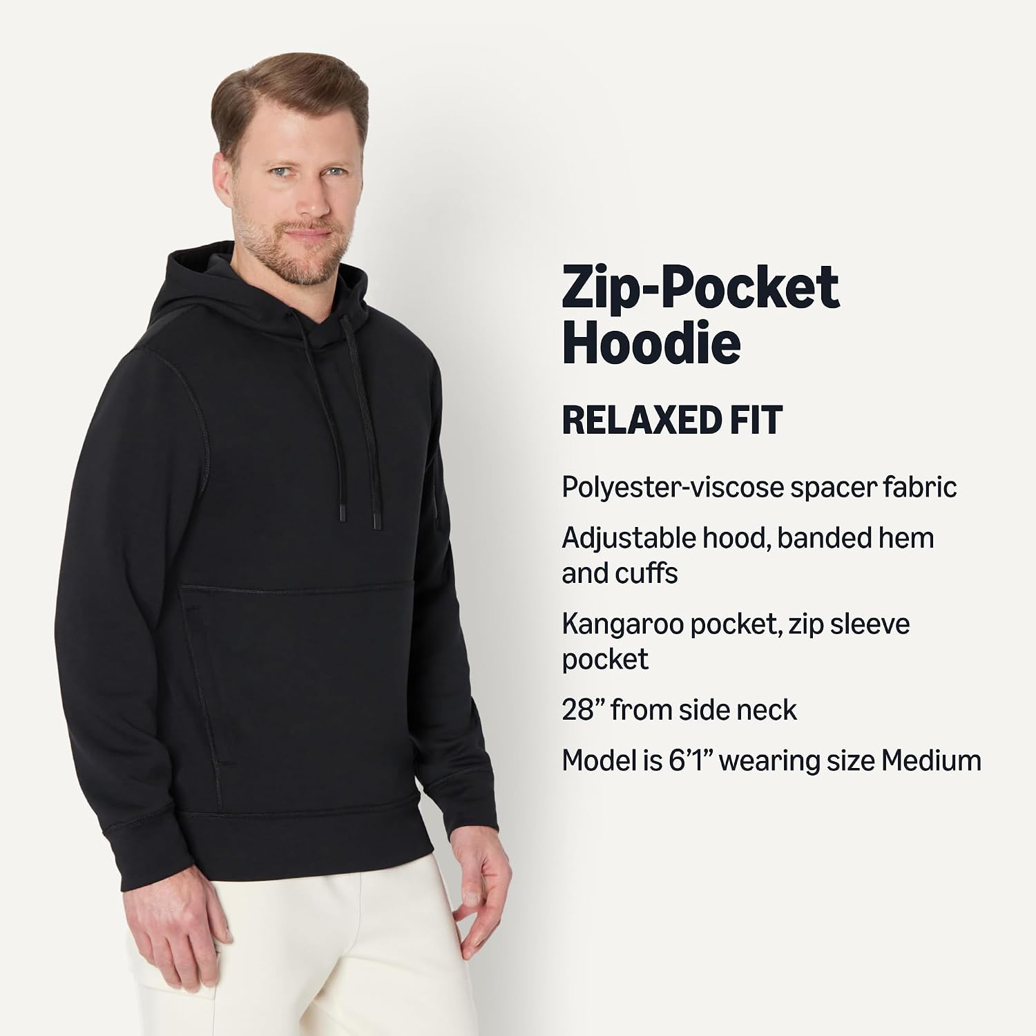 Detalle de Amazon Essentials Men's Active Sweat Relaxed-Fit Hoodie