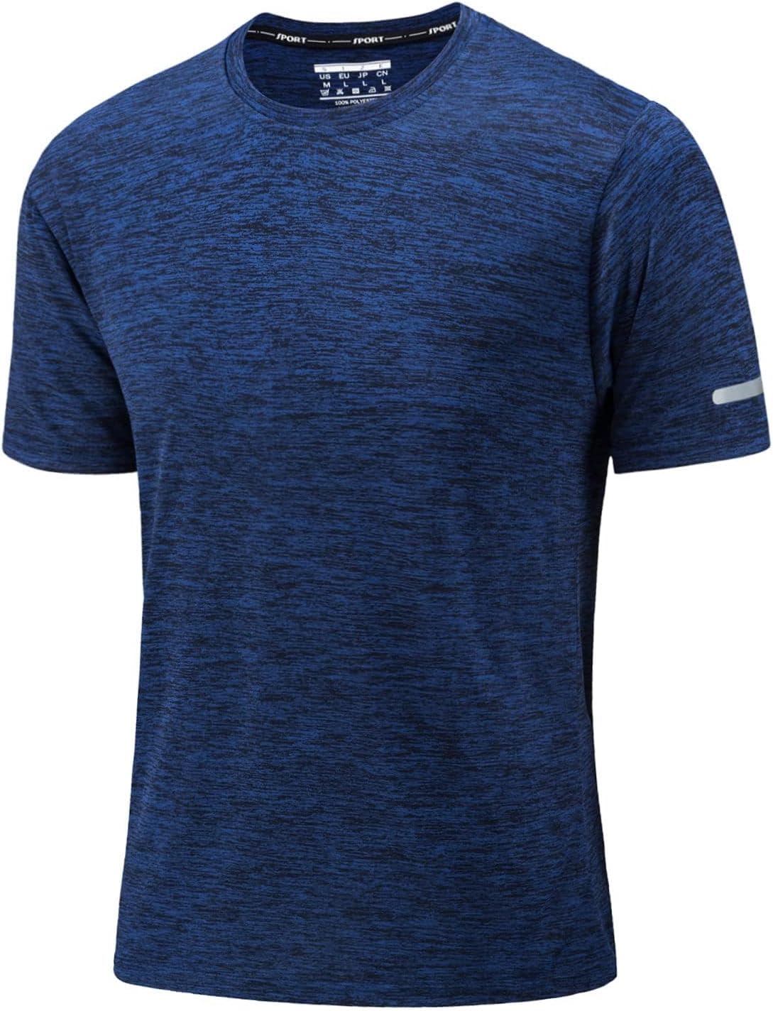 Detalle de KEFITEVD Herren Funktionsshirt mit Schnelltrocknung und reflektierenden Streifen