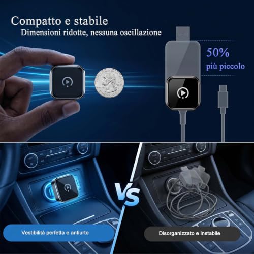 Detalle de Adattatore CarPlay Wireless by KANANAFEEL: compatibile con veicoli CarPlay cablato