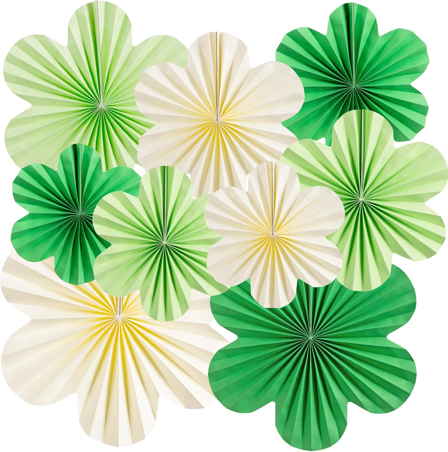 SUNBEAUTY Papier Fächer Girlande mit 9 Teilen