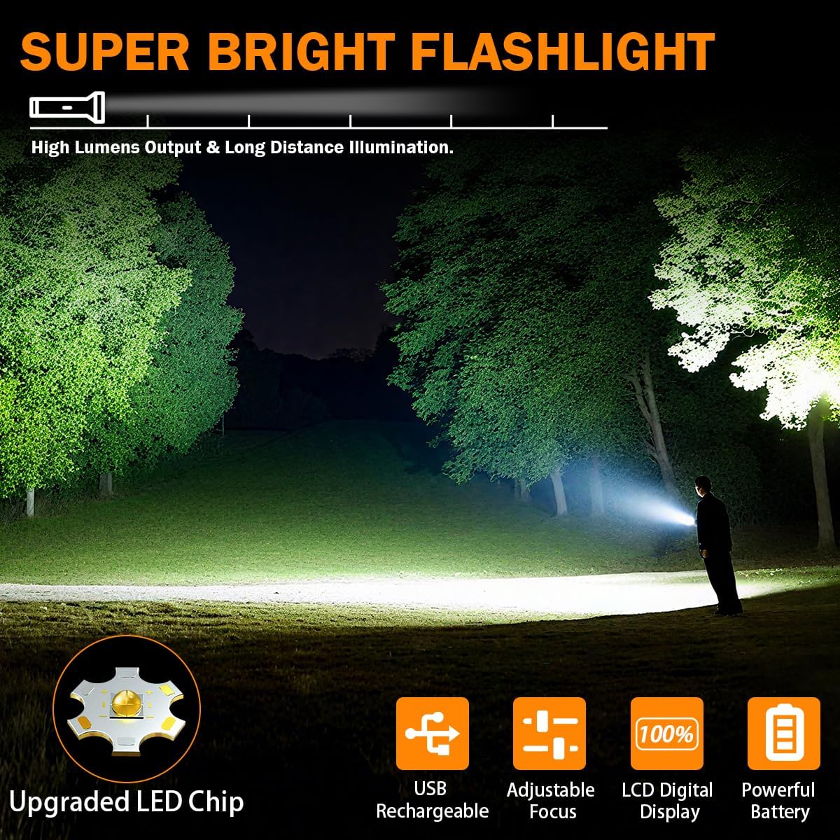 Thumbnail 1 de 9900FL Rechargeable Flashlight 3-pack 🔦