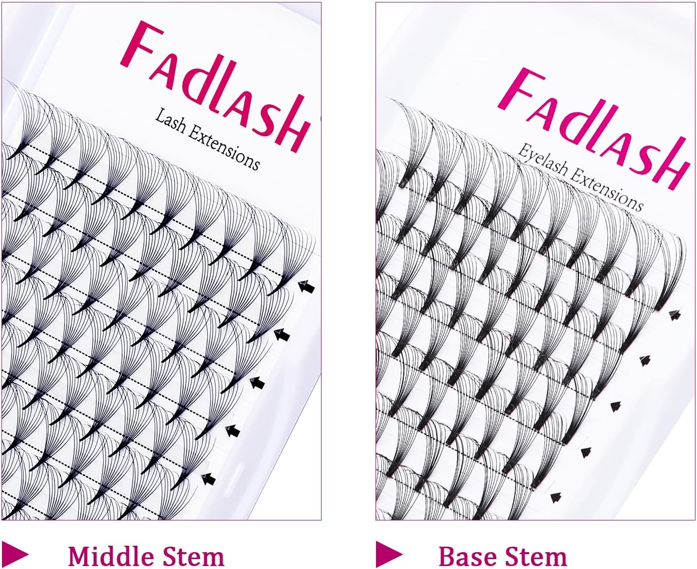 Detalle de Volume Lash Extensions - 10D Russian 0.07 D Curl 12mm Pre-Made Fan Lashes