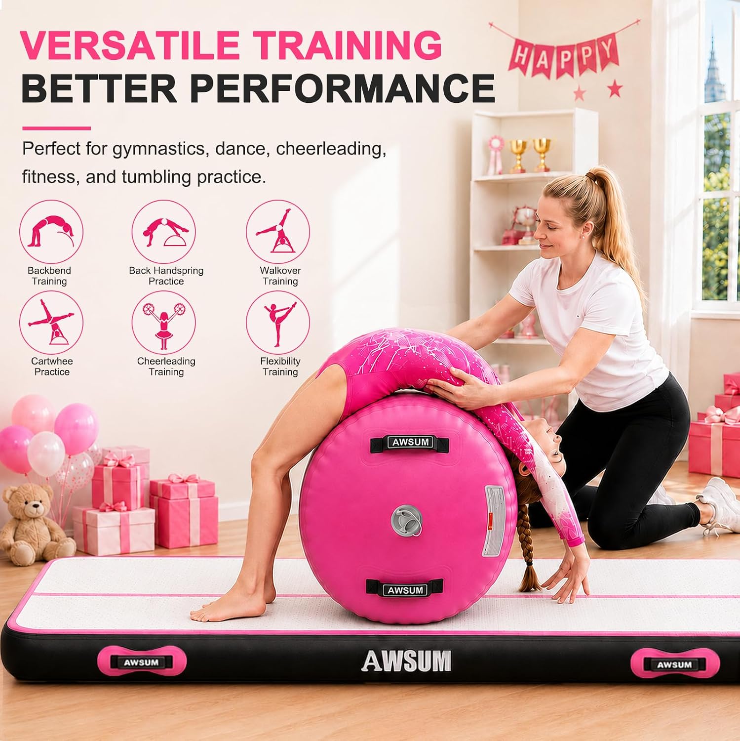 Detalle de AWSUM Inflatable Gymnastics Mat 1000D Fabric