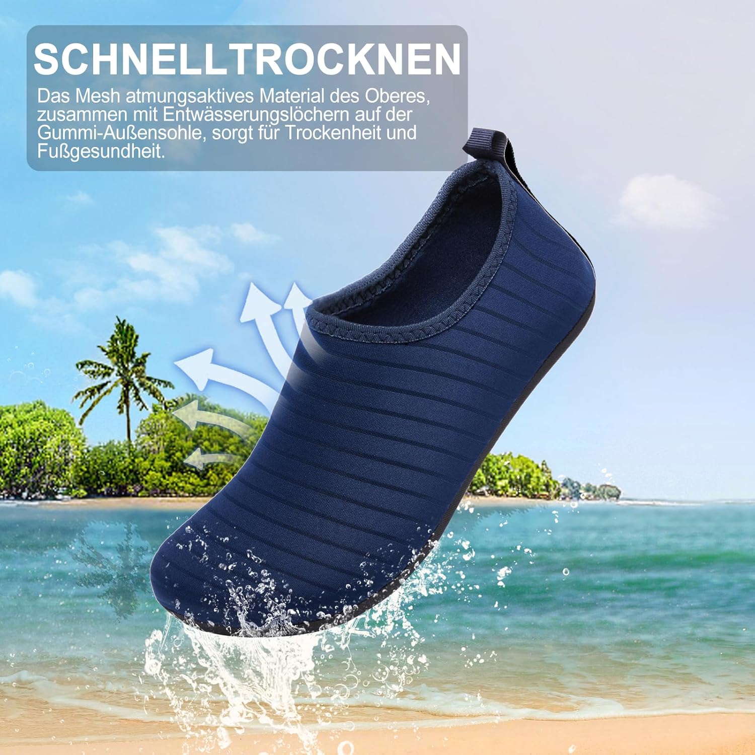 Thumbnail 1 de Steppli Wasserschuhe: Leichte, atmungsaktive Badeschuhe für Strand, See und Wasseraktivitäten