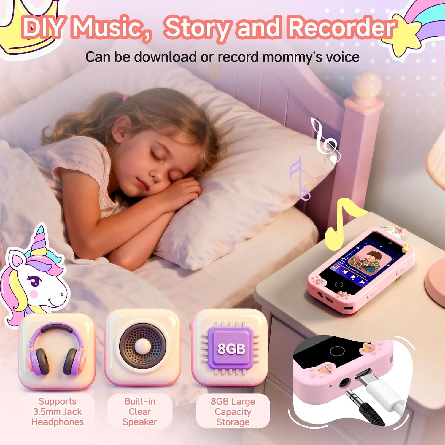 Thumbnail 6 de Kids Touchscreen Learning Phone for Ages 3‑9