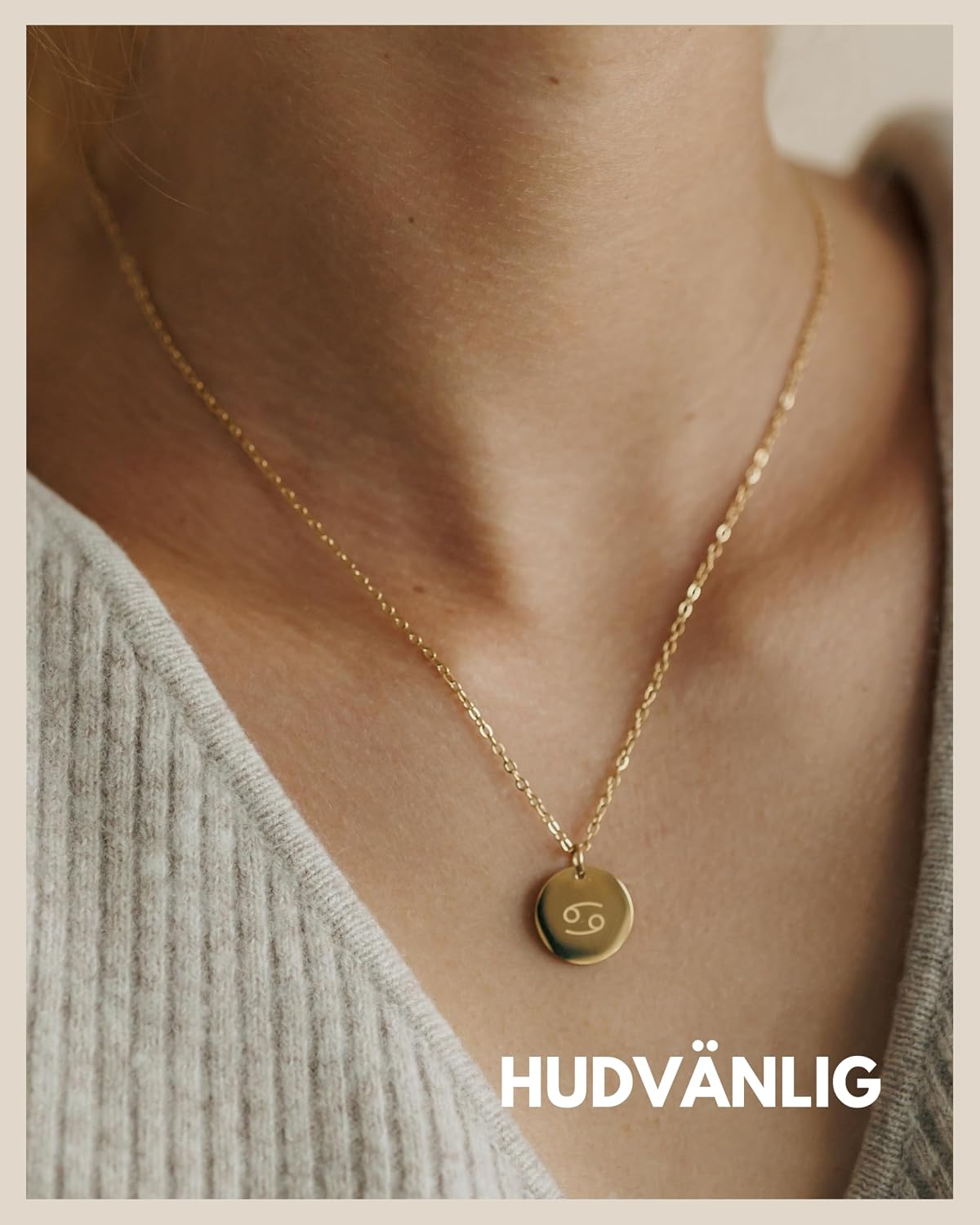 Thumbnail 2 de Good.Designs damhalsband med stjärntecken i rostfritt stål, 5 cm förlängning
