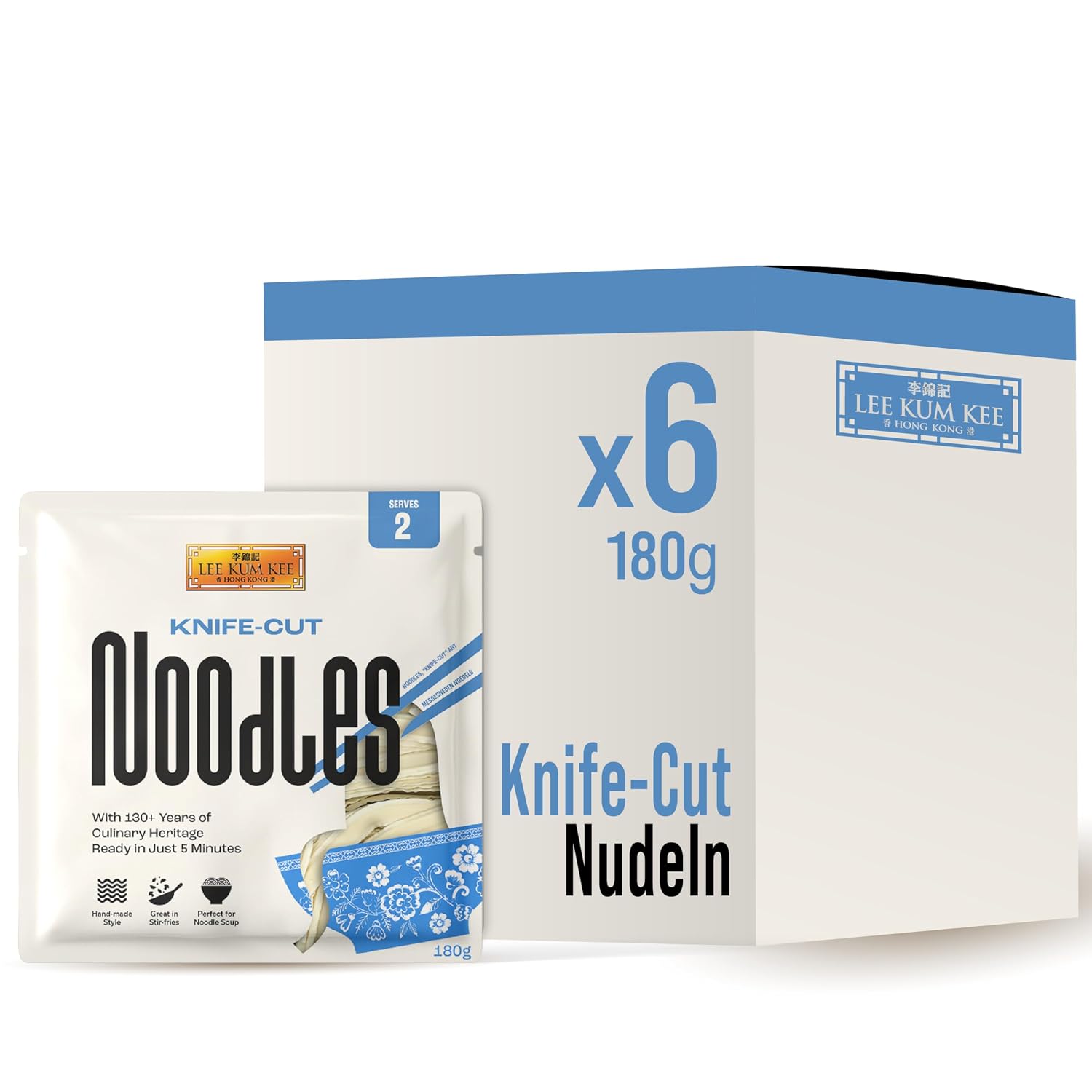 LEE KUM KEE Knife-Cut Nudeln 6x180g 🍜