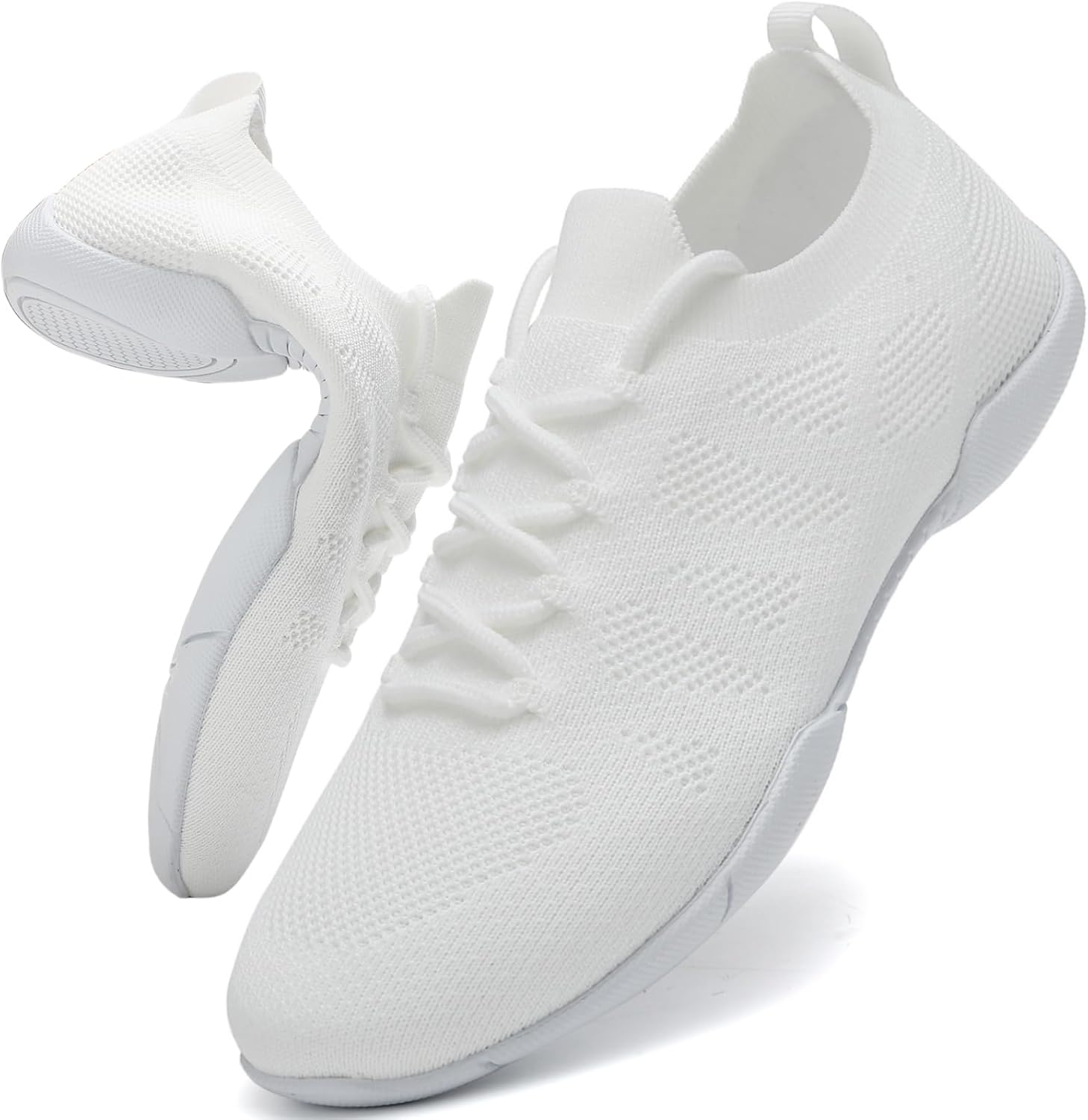 Detalle de Leichte Cheerleader-Schuh für Mädchen/Kinder: KVWQOTY Tanzsneaker im Mesh-Design