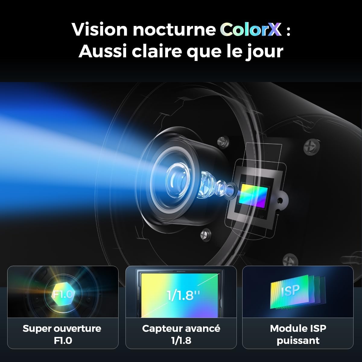 Thumbnail 2 de Reolink CX810 : caméra de surveillance 4K PoE ColorX avec vision nocturne couleur et alarme