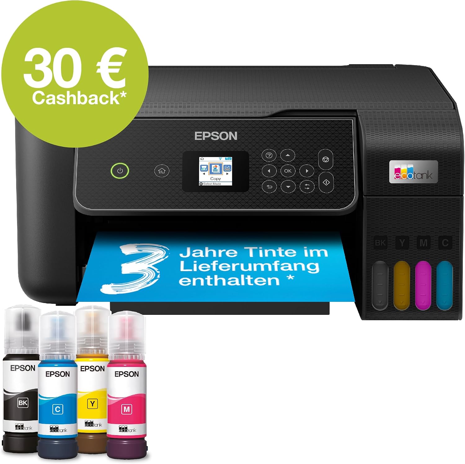 Detalle 2 de Epson EcoTank ET-2870 Multifunktionsdrucker mit 3‑Jahres‑Tinte 🖨
