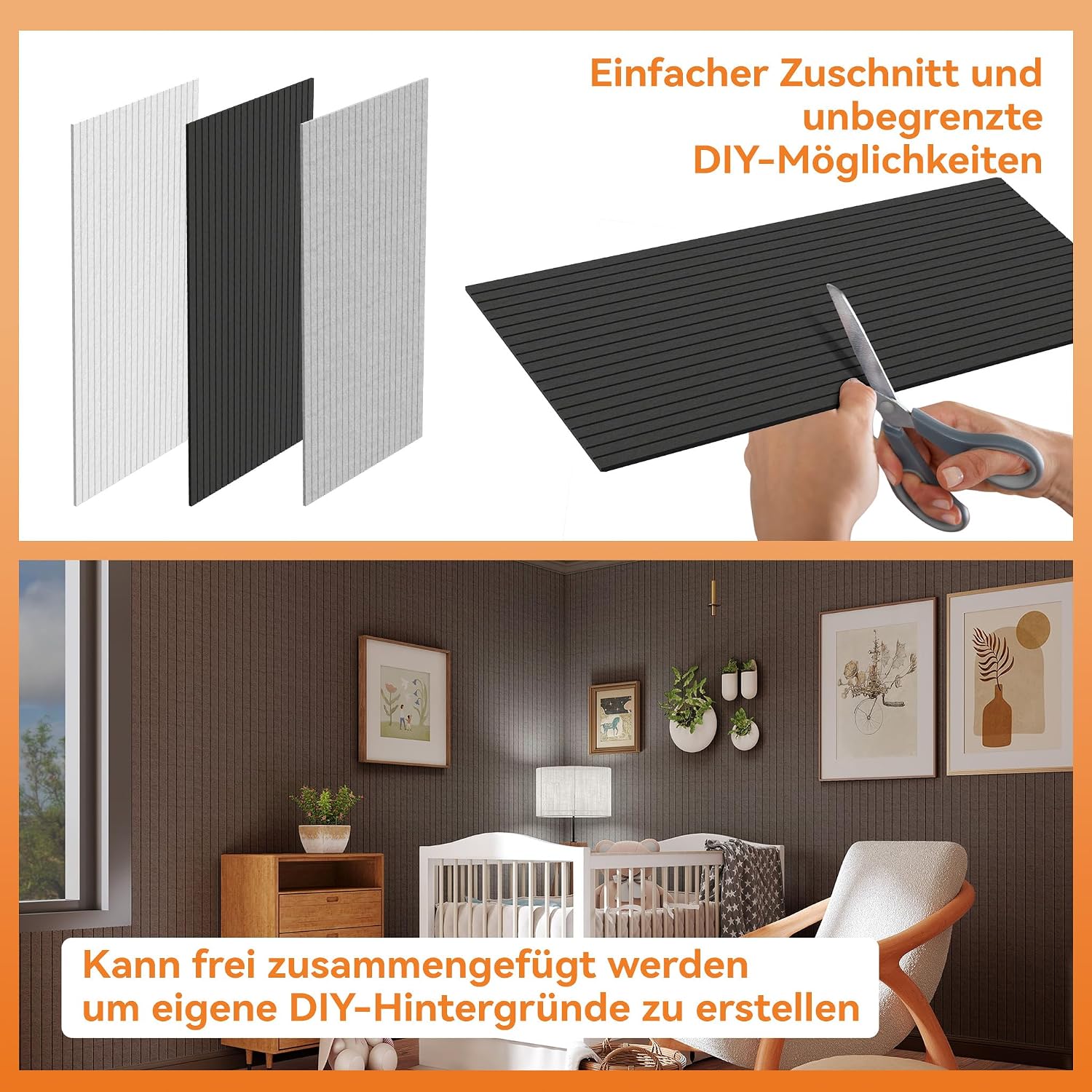 Thumbnail 6 de ACXIN akoestische panelen, 12 stuks, zwart, 120 x 60 cm, zelfklevend 3D-vilt