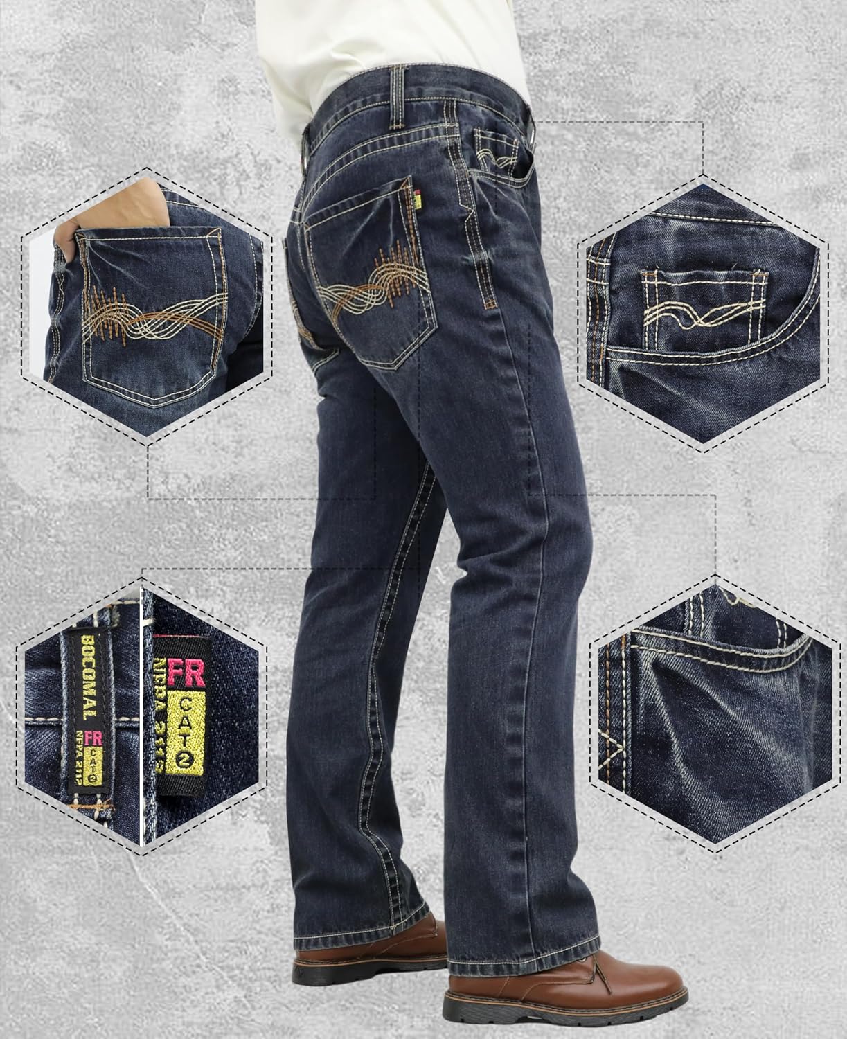 Detalle 1 de BOCOMAL FR Work Jeans 10oz
