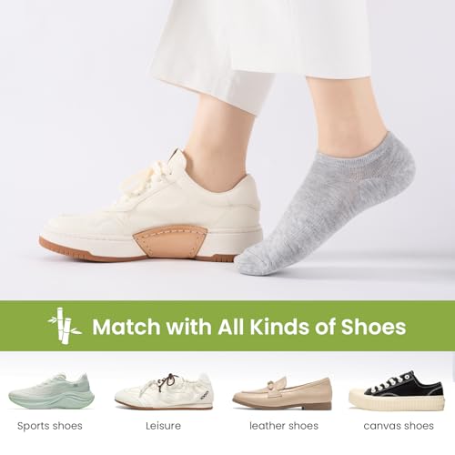 Thumbnail 1 de Niofind Bamboo Trainer Socks: No Show, Non-Slip, Multipack for Everyone