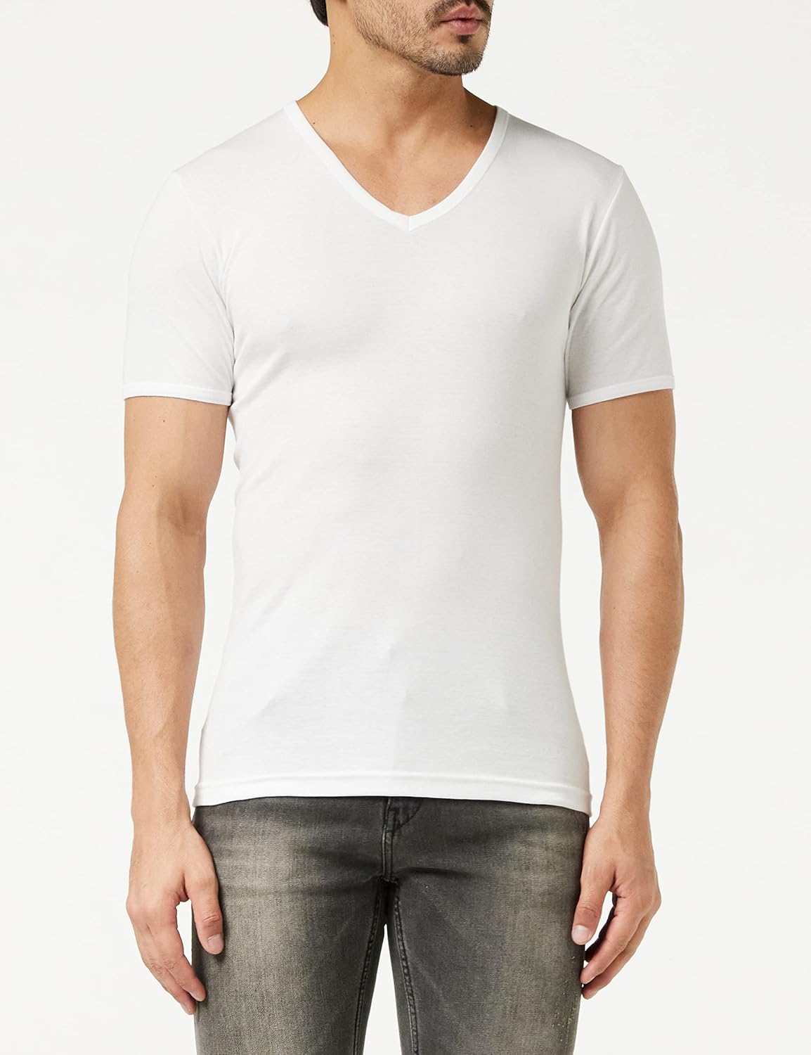 Thumbnail 1 de Eminence - Lot de 4 T-Shirts Col V pour Homme en Côte Fine 100% Coton Peigné