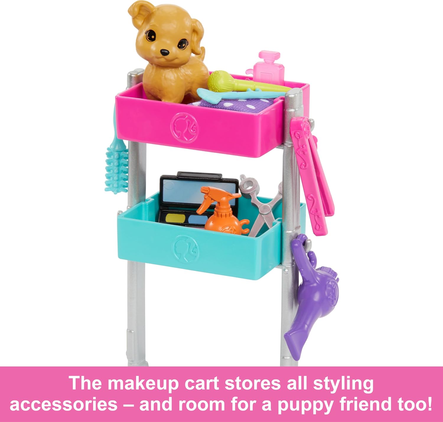 Detalle 2 de Barbie HNK95 Poupée styliste Malibu avec 14 accessoires