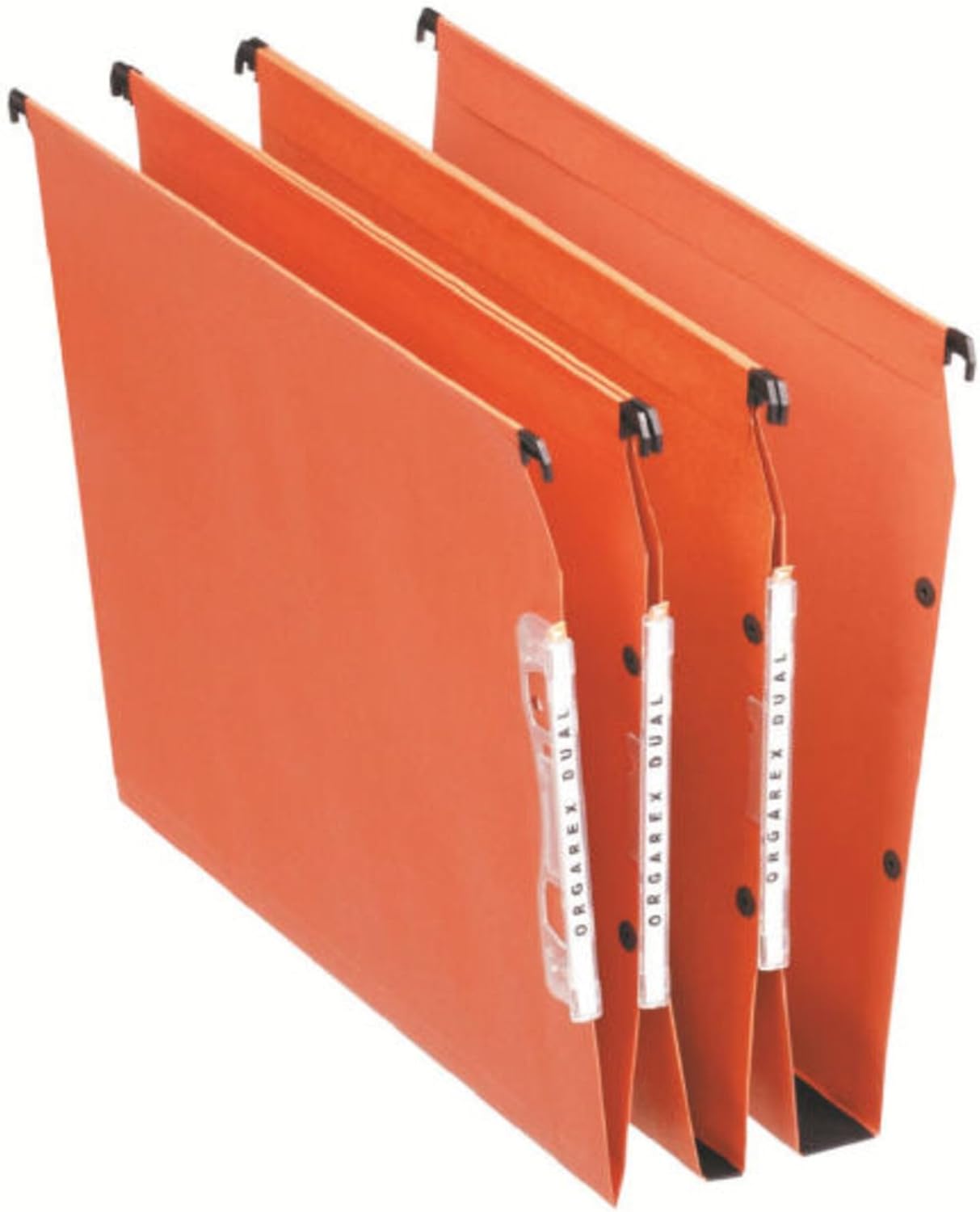 Detalle de Esselte Dual Dossiers Suspendus A4 Latéraux – Lot de 25, Orange (21629)