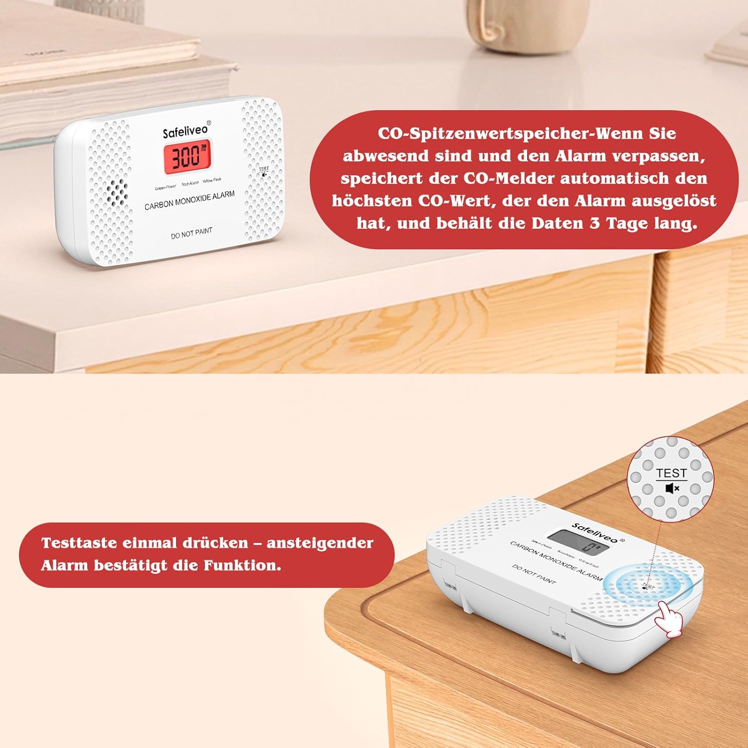 Thumbnail 5 de Safeliveo CO Melder mit LCD Display 10 Jahre Sensor