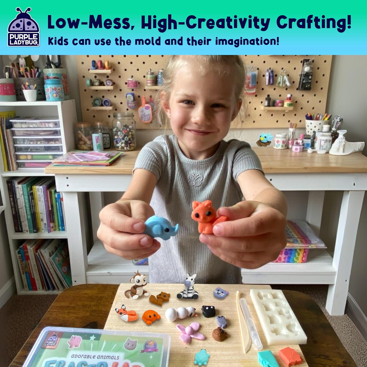 Detalle 1 de Novelty Animal Eraser DIY kit for kids