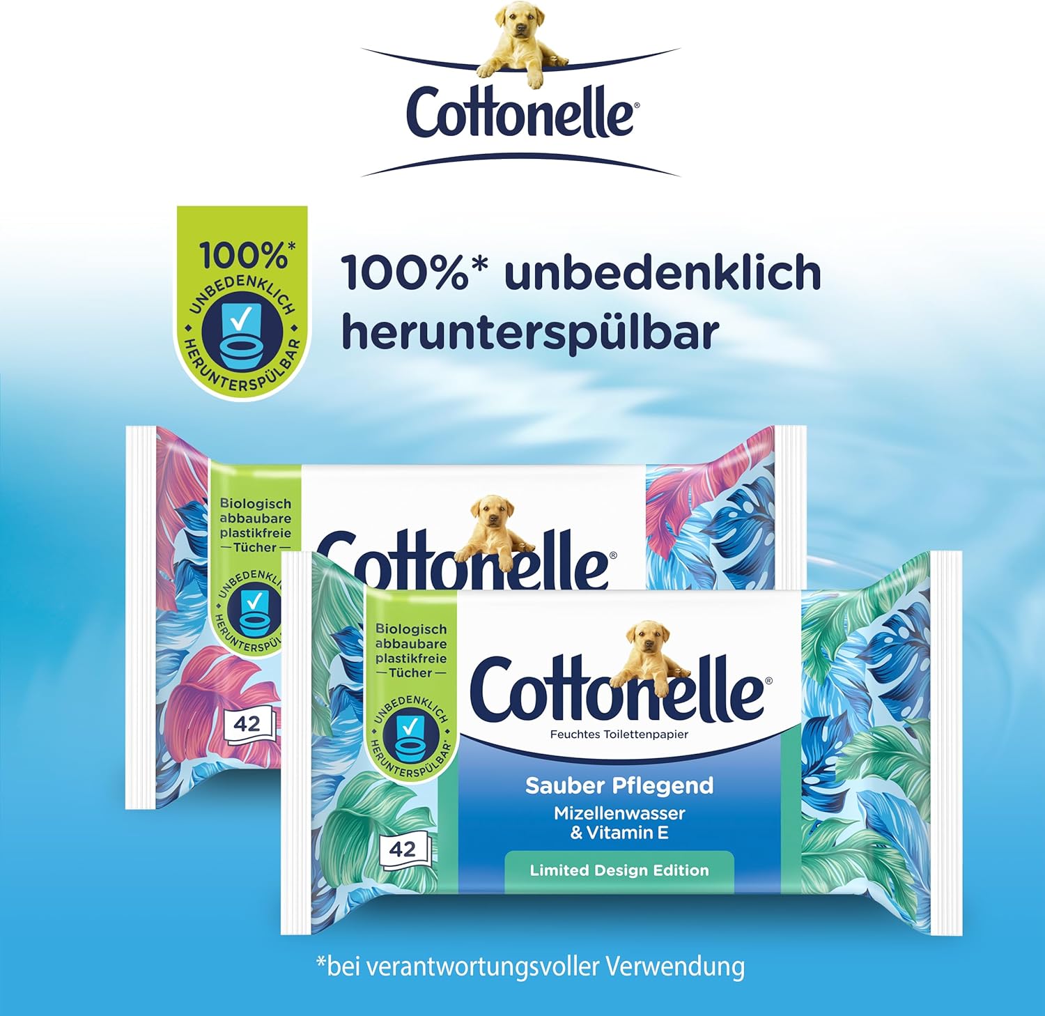 Detalle 2 de Cottonelle Feuchtes Toilettenpapier – Sauber Pflegend mit Wasser-Micelle, 12 x 42 Tücher