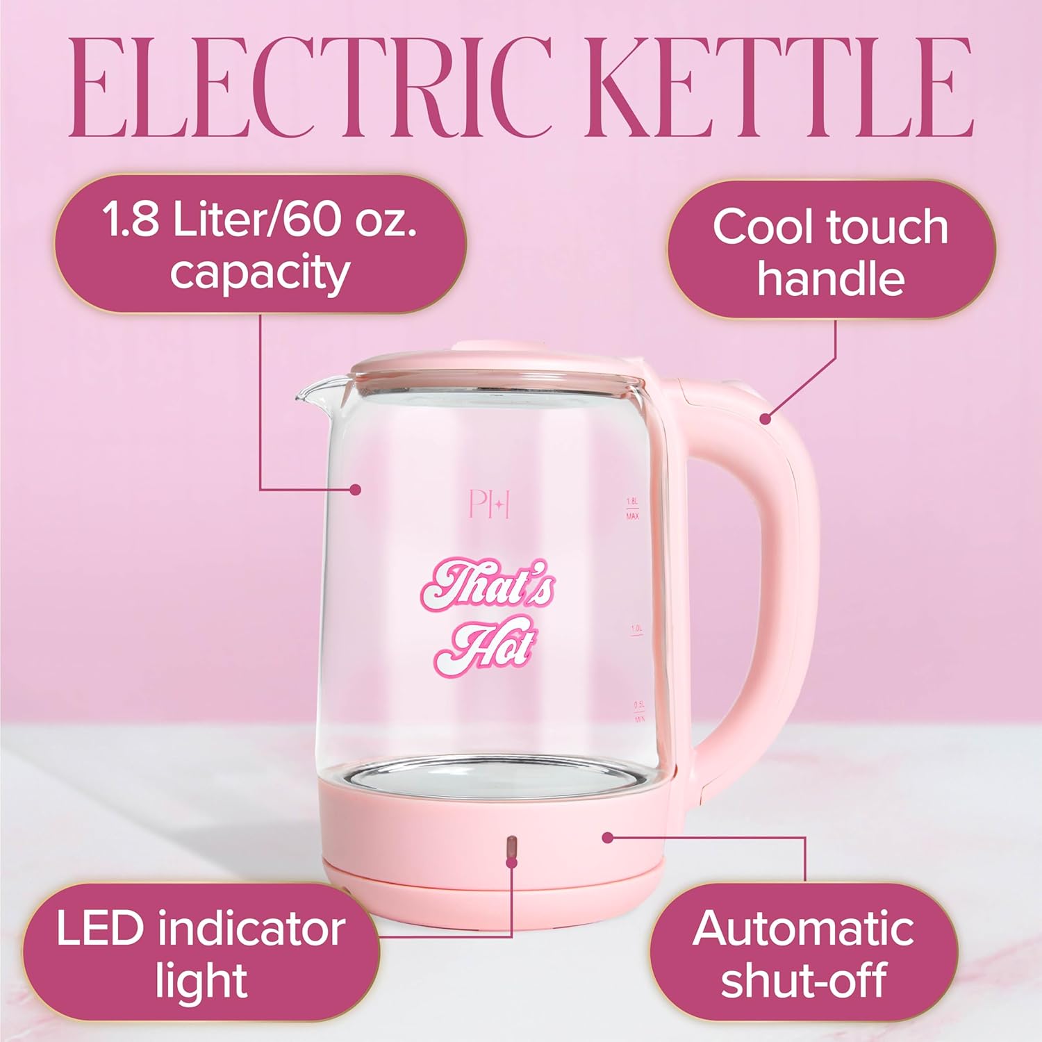 Thumbnail 2 de Paris Hilton Electric Kettle 1.8L 🫖