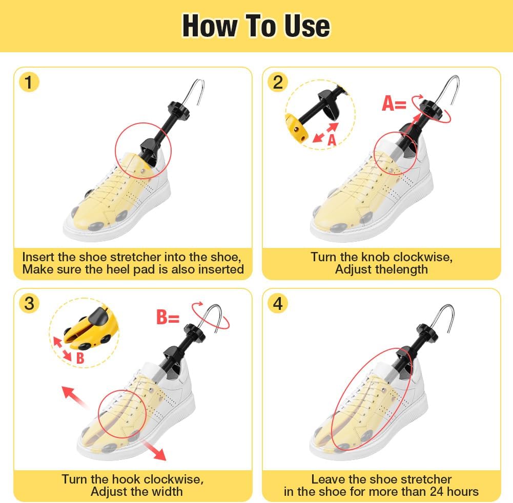 Detalle de Alaoo Shoe Stretcher: 1 Pair Shoe Tree for Men and Women with Bunion Attachments