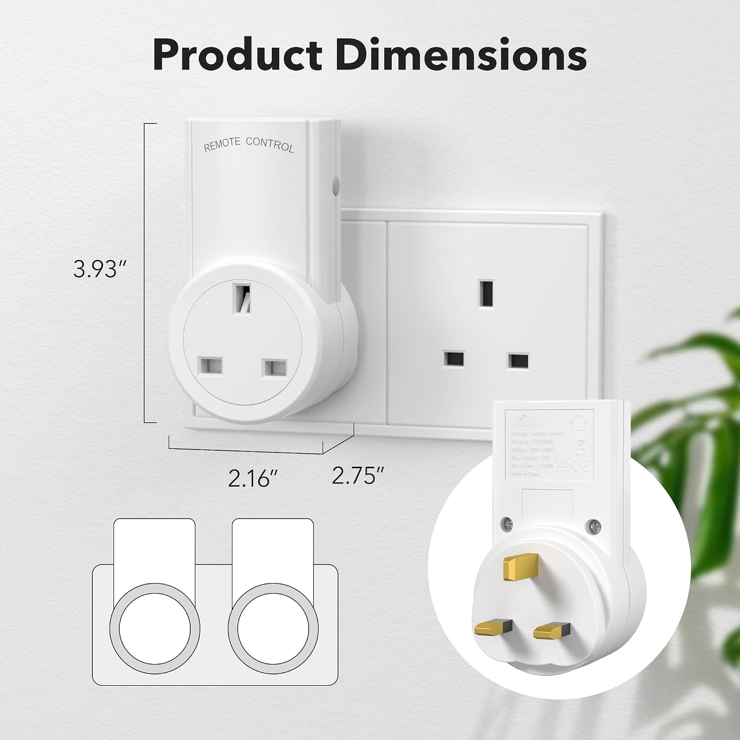 Thumbnail 3 de HBN Remote Control Plug Socket (13A/3120W) – 5 Pack with 2 Remotes: A practical UK review