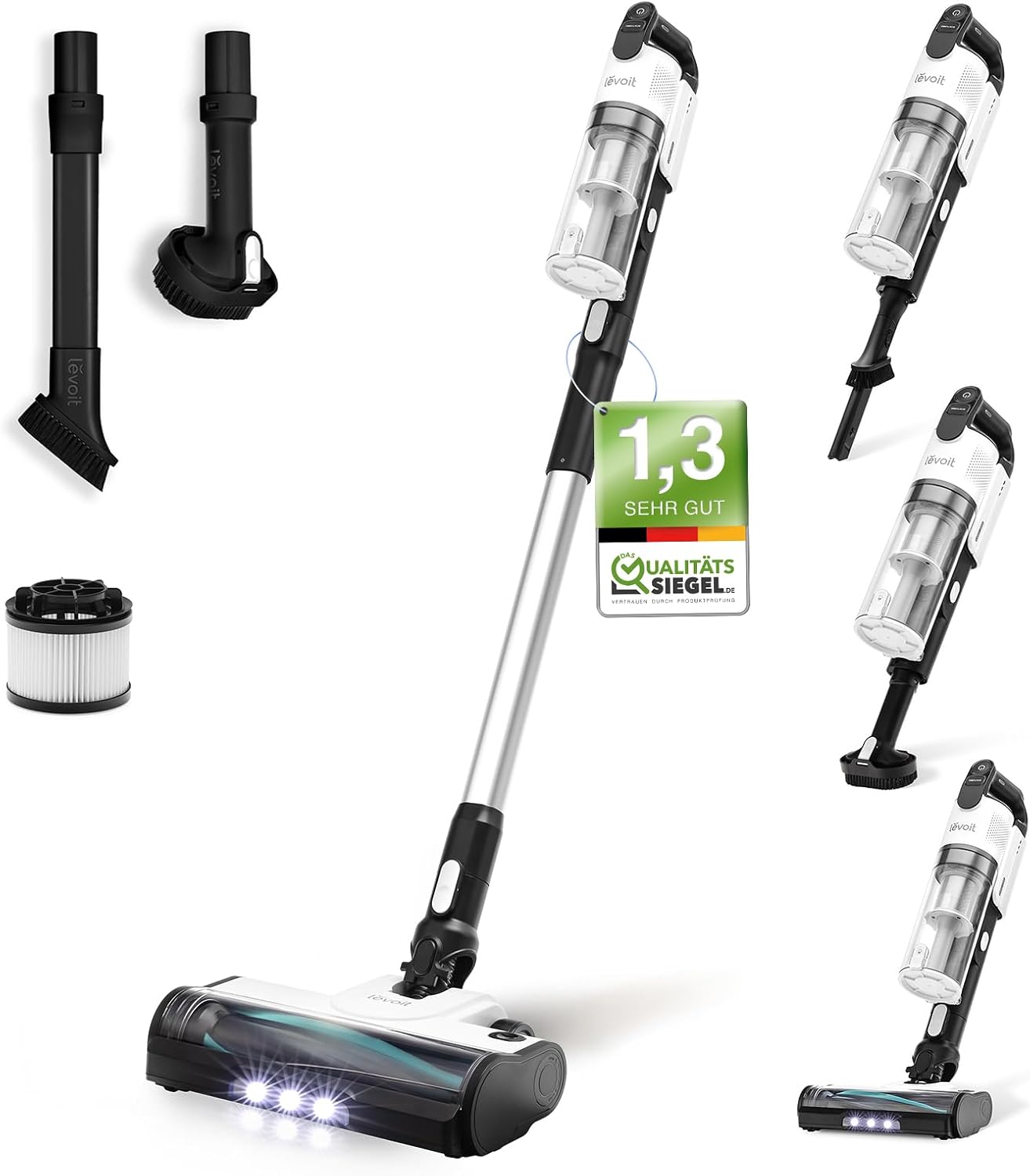 Detalle de Levoit LVAC-200 Akku Staubsauger 75 m² 🧹