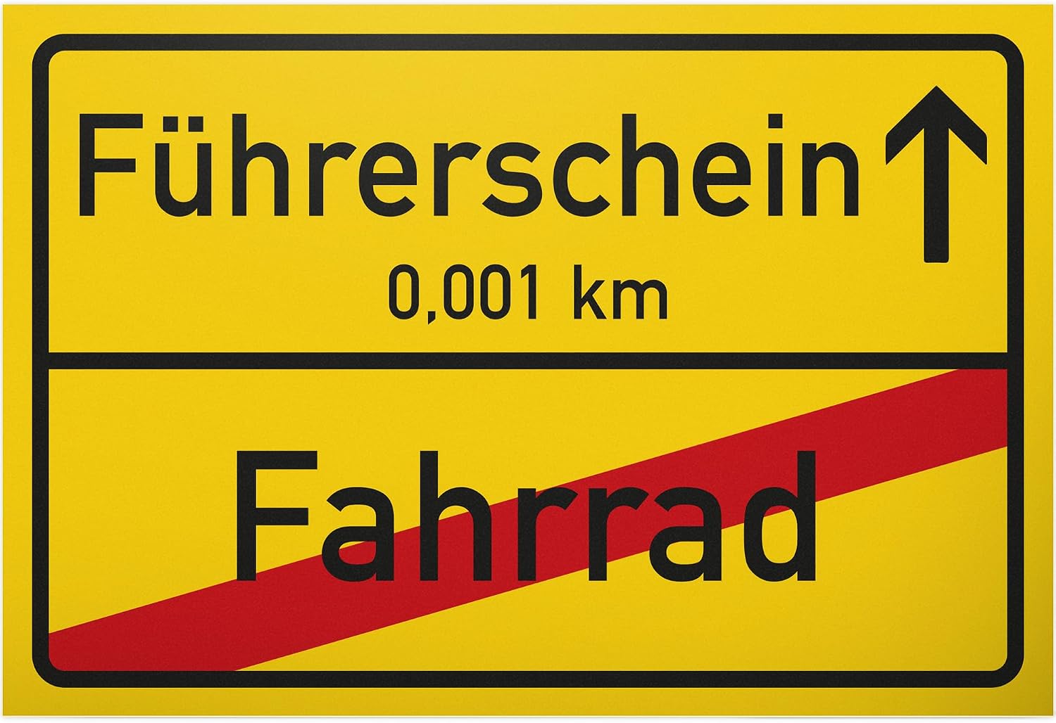 DankeDir! Führerschein Schild 30 x 20 cm